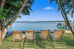Waterfront home with deck garden WiFi and central AC dog friendly