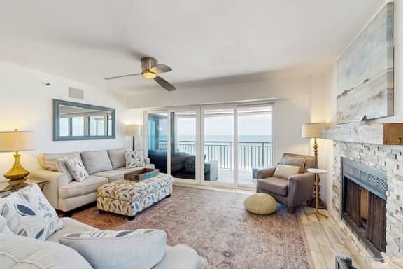 5th floor beachfront condo w private balcony WD on site outdoor pool and AC - Image 2