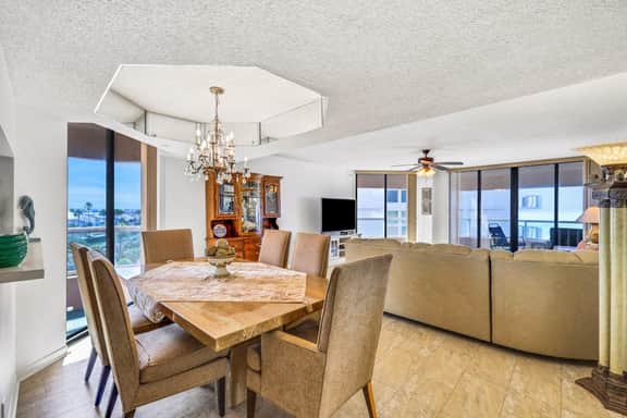Beachfront condo with multiple balconies heated pool gym hot tub and AC