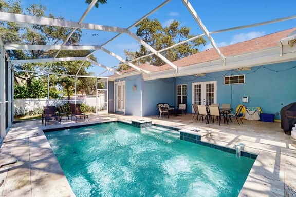 Single Story Home w Private Pool Fenced BackYard Gas Grill Fireplace and AC - Image 2
