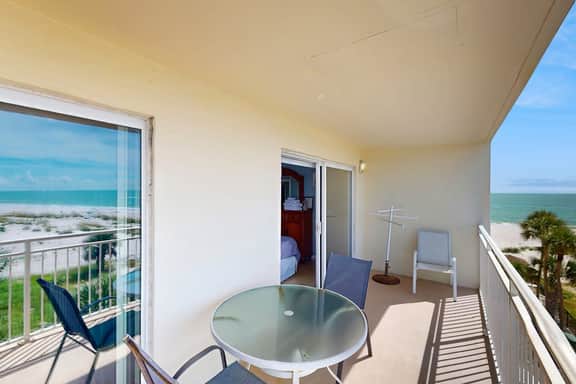 Gulf front getaway with sunset view balcony beachfront pool and easy beach access