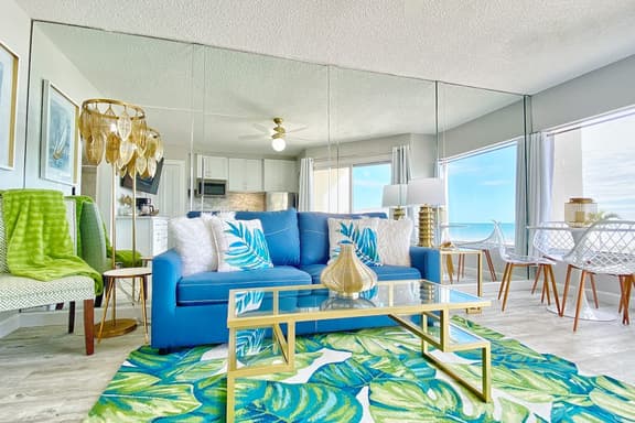 Inviting Gulf front condo with pool beach access private balcony and central AC