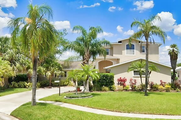 2 657 sq ft upscale canal home with pool dock and stunning main suite dog friendly